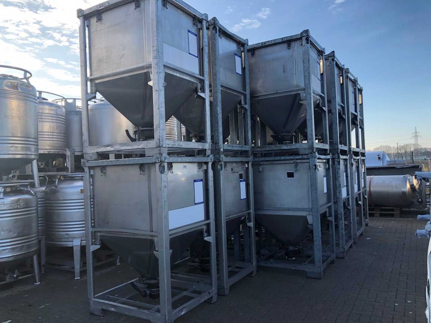 1000L Edelstahl Transportbehälter / Silo-0