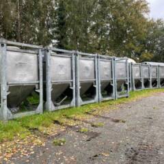 1000L Edelstahlbehälter / Transportcontainer / Silo-0
